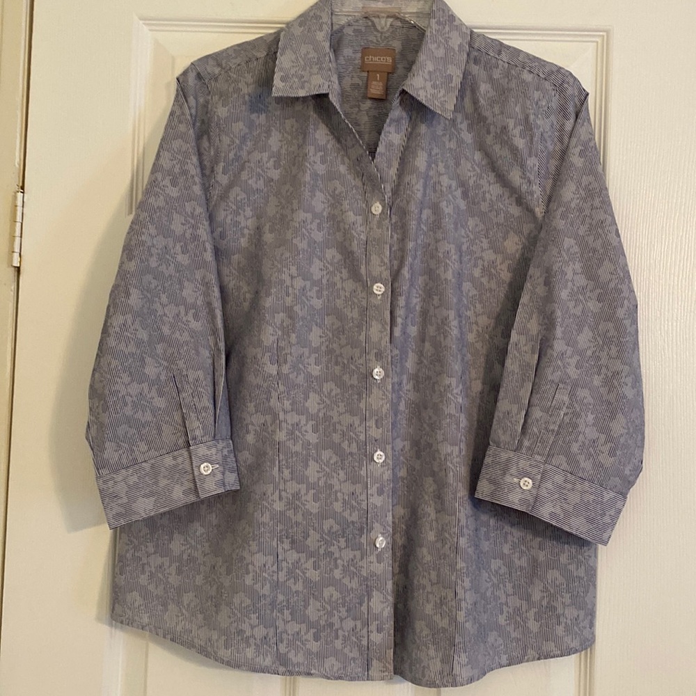 Chico Blue and White Shirt